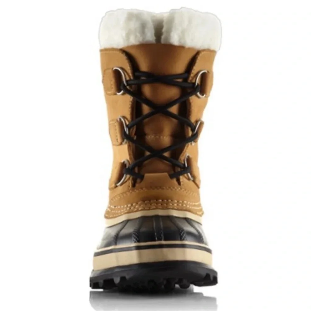 Sorel Kids Size 1 Caribou Waterproof Snow Boots NWT Buff Tan 2